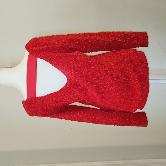 Jennifer Lopez~  JLO Red Sparkly Sweater - Picture 3 of 6